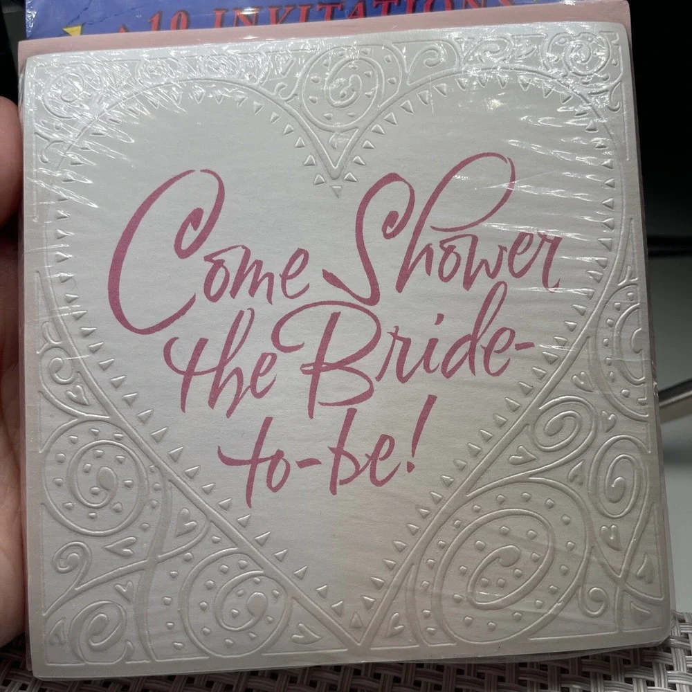Bridal Shower Invitations Vintage 10 Cards/Envelopes 5